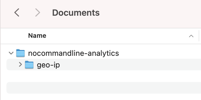 Folder structure showing location of extracted geo-ip files